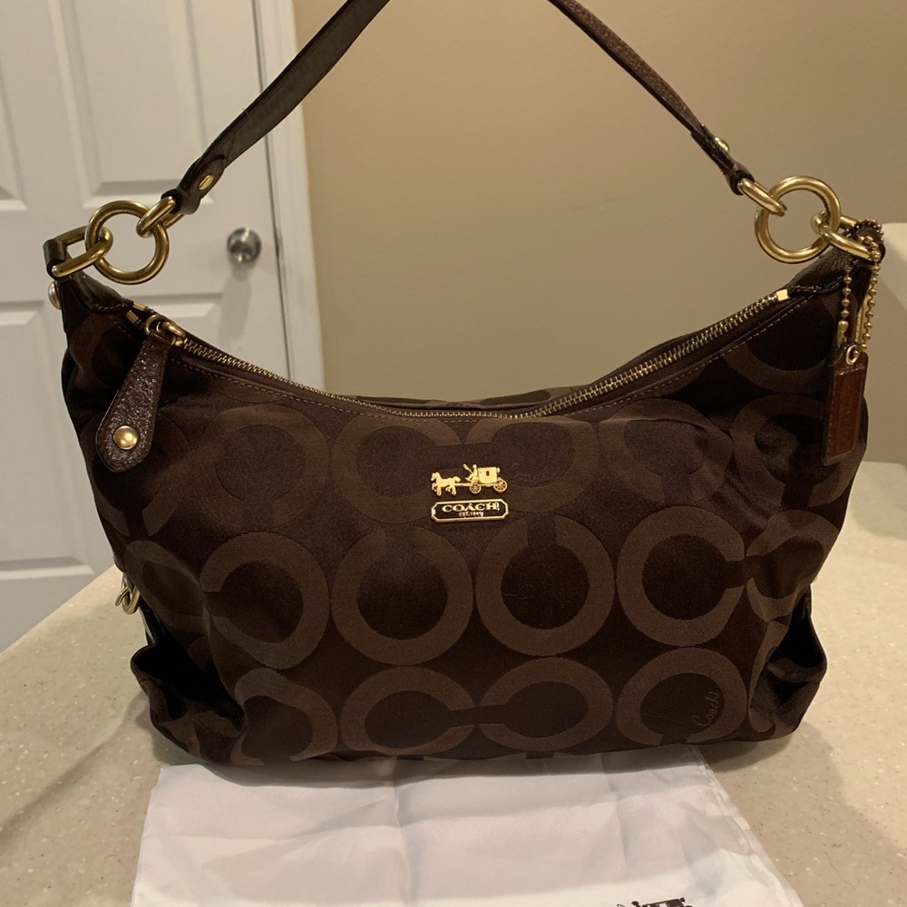 Coach Brown Signature Shoulder Bag - Picture 16 of 16